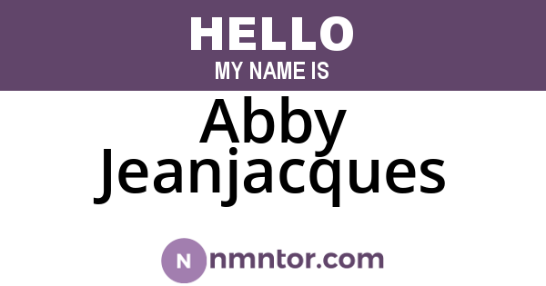 Abby Jeanjacques