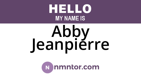 Abby Jeanpierre