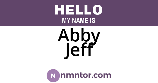 Abby Jeff