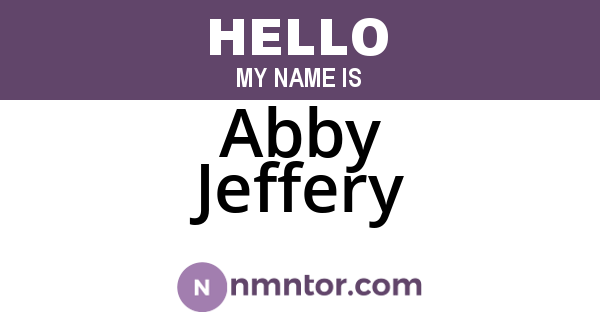Abby Jeffery