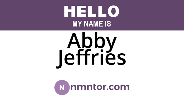 Abby Jeffries