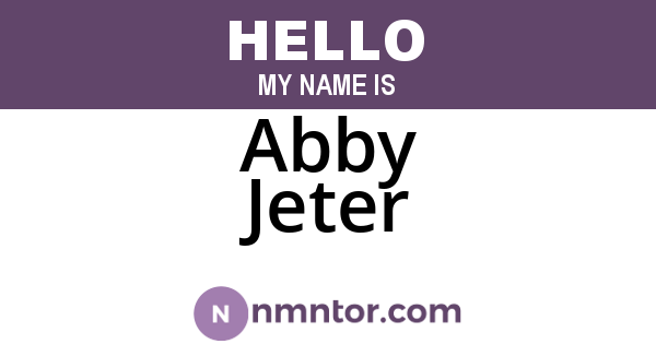 Abby Jeter