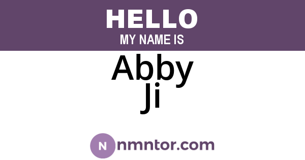 Abby Ji