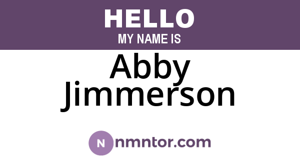 Abby Jimmerson