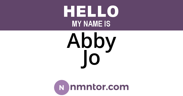 Abby Jo