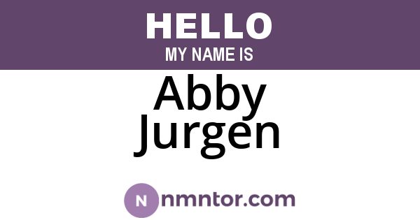 Abby Jurgen