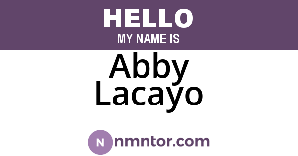 Abby Lacayo