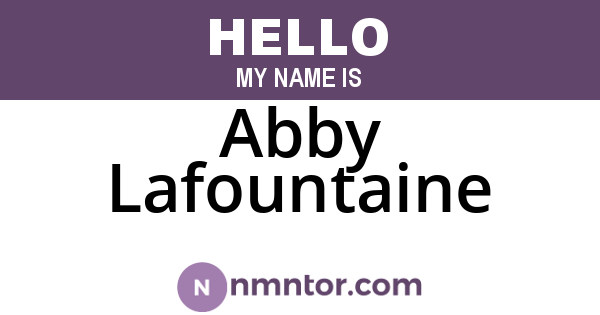 Abby Lafountaine