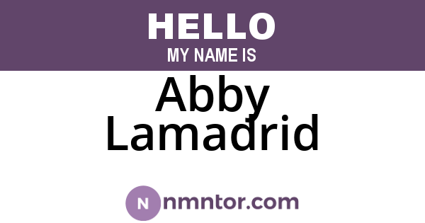 Abby Lamadrid