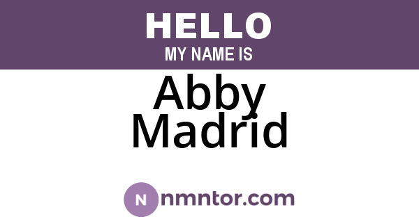 Abby Madrid
