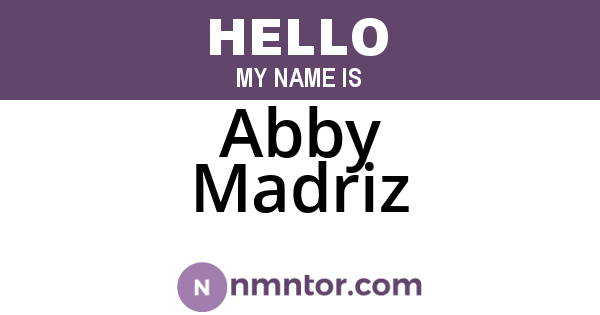 Abby Madriz