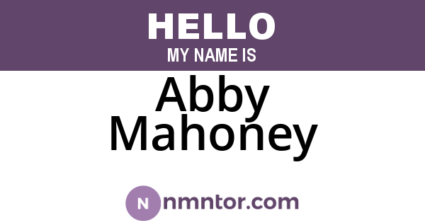 Abby Mahoney