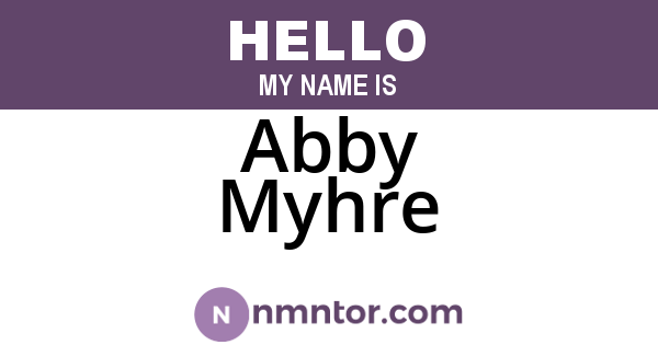 Abby Myhre