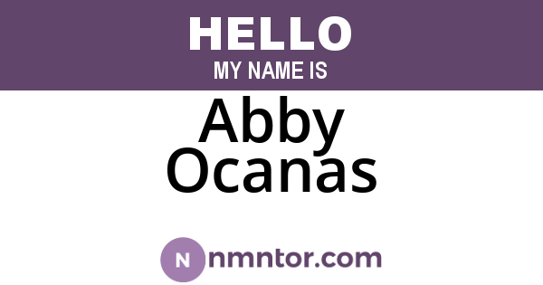 Abby Ocanas