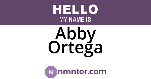 Abby Ortega
