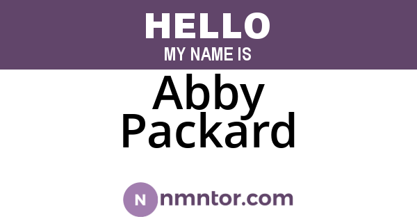 Abby Packard