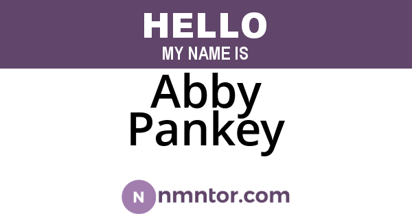 Abby Pankey