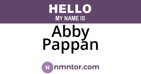 Abby Pappan
