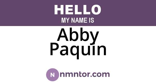 Abby Paquin