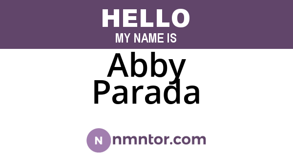 Abby Parada