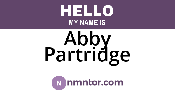 Abby Partridge