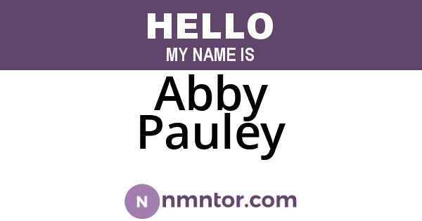 Abby Pauley