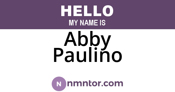 Abby Paulino