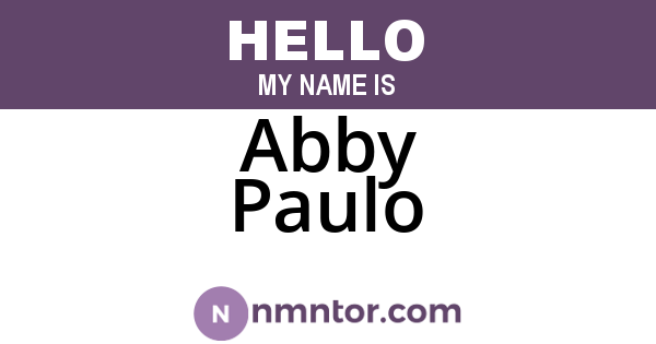 Abby Paulo