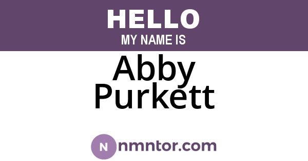 Abby Purkett