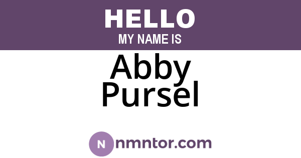 Abby Pursel