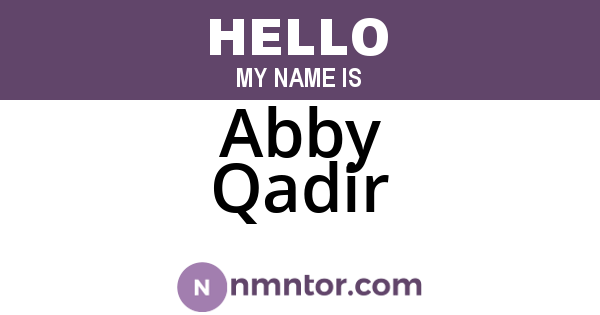 Abby Qadir