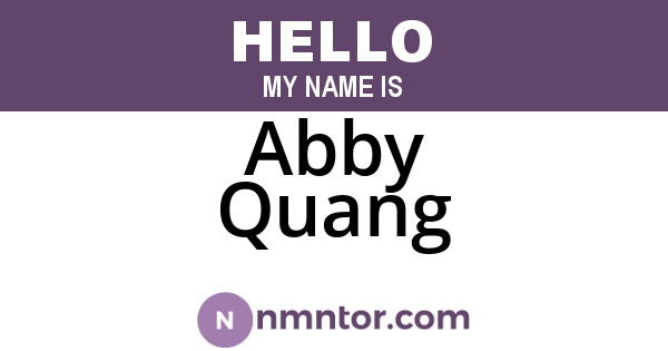 Abby Quang