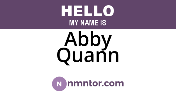 Abby Quann