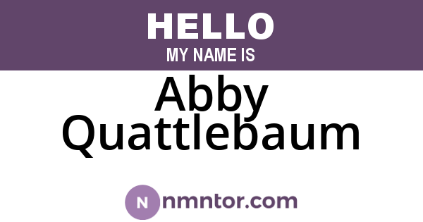 Abby Quattlebaum