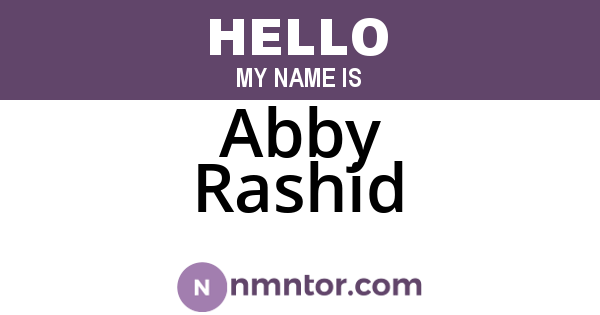Abby Rashid
