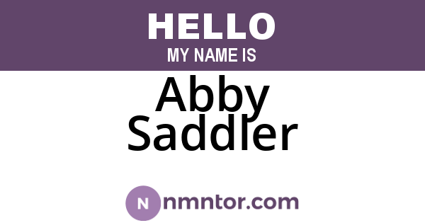 Abby Saddler