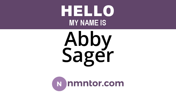Abby Sager