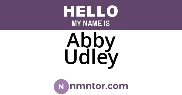 Abby Udley
