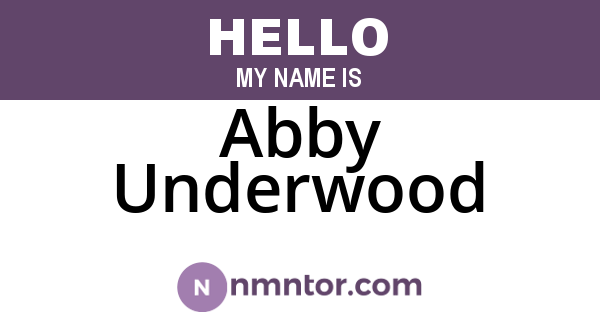 Abby Underwood