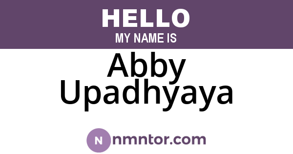 Abby Upadhyaya