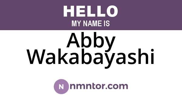 Abby Wakabayashi