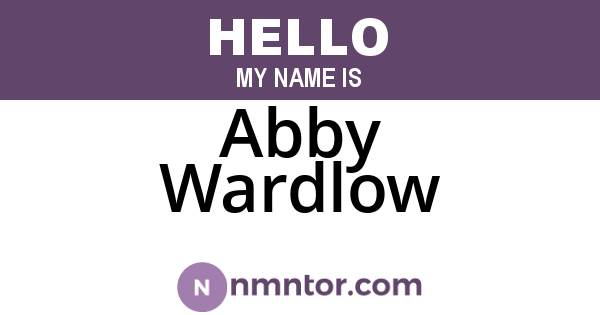 Abby Wardlow