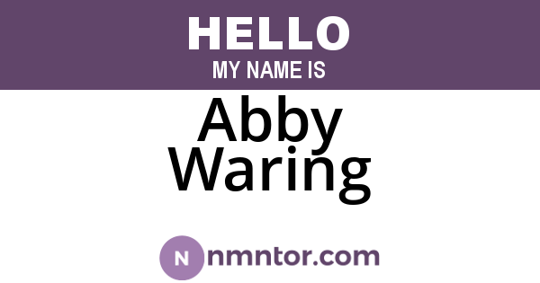 Abby Waring