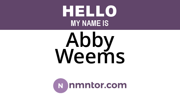 Abby Weems