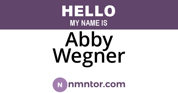 Abby Wegner