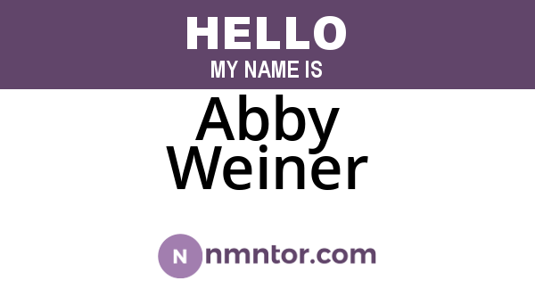 Abby Weiner