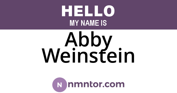 Abby Weinstein