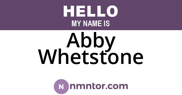 Abby Whetstone