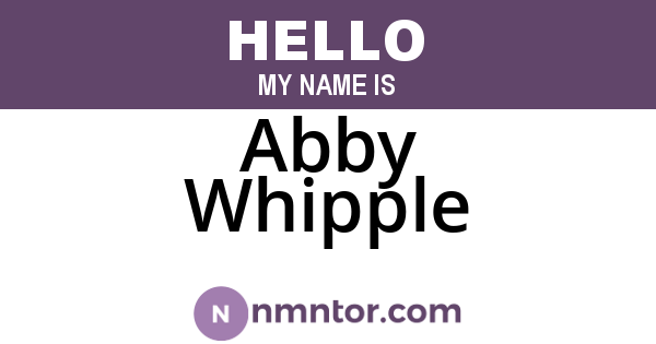 Abby Whipple