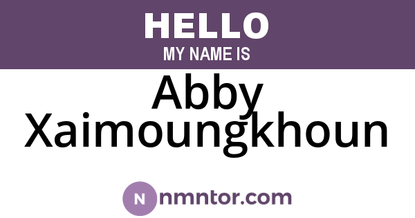 Abby Xaimoungkhoun